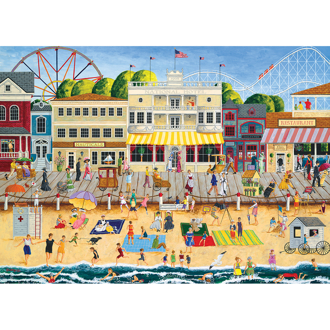 Hometown Gallery - On the Boardwalk 1000 Piece Jigsaw Puzzle by Masterpieces