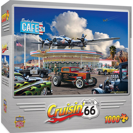 Cruisin' Route 66 - Bomber Command Café 1000 Piece Jigsaw Puzzle by Masterpieces