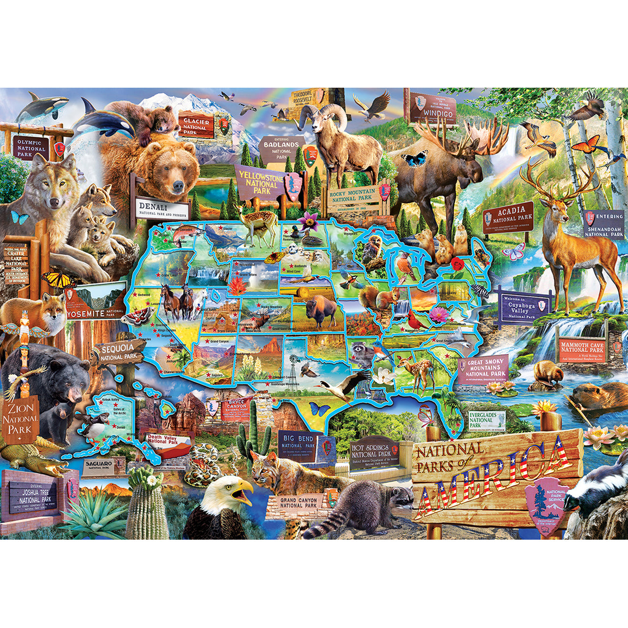 National Parks of America 1000 Piece Jigsaw Puzzle by MasterPieces