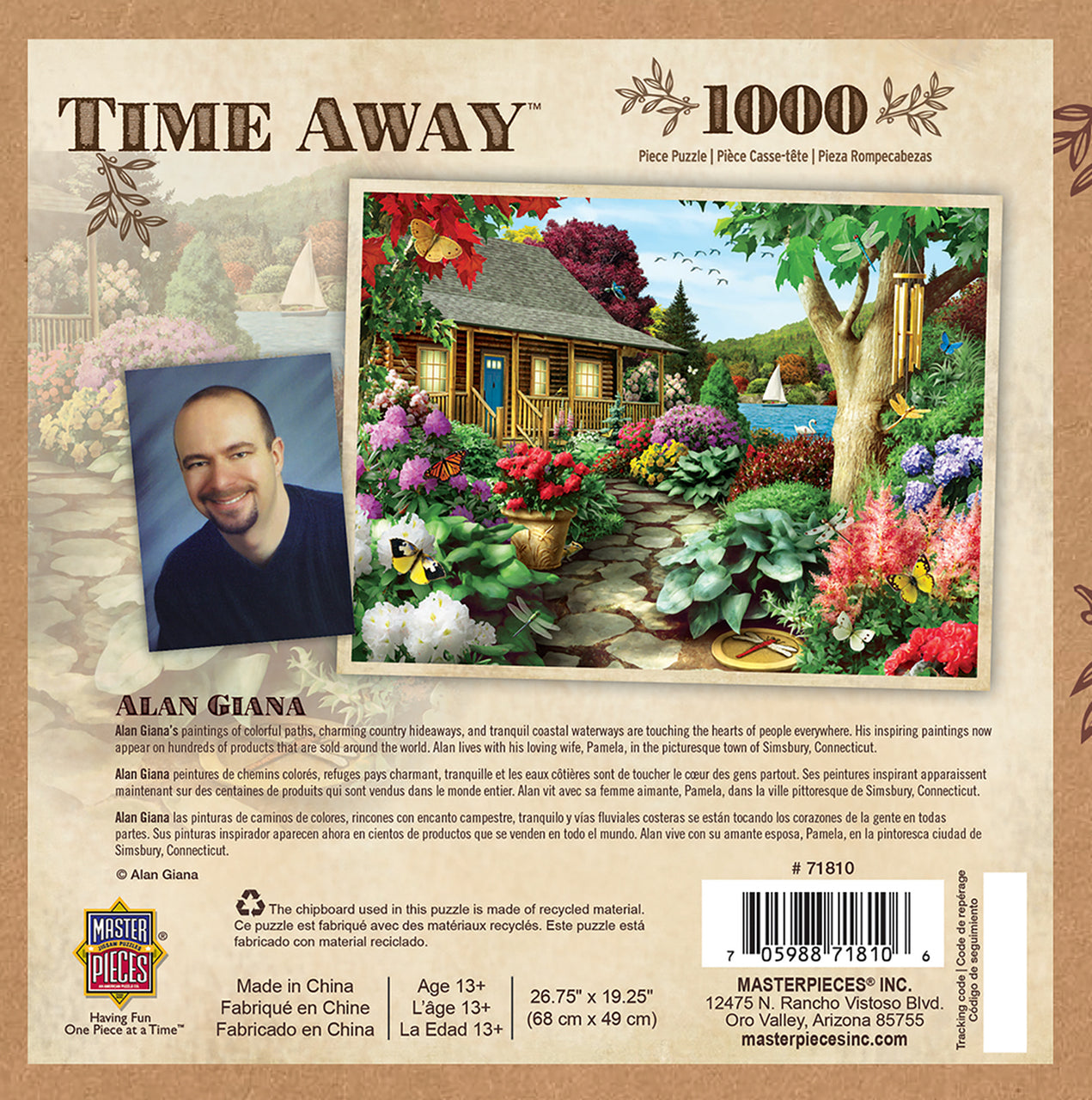 Time Away Dragonfly Garden - 1000 Piece Jigsaw Puzzle by Masterpieces
