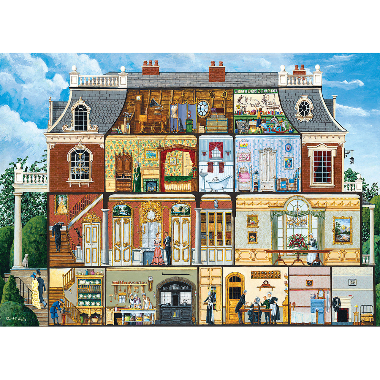 Inside Out Walden's Manor House- 1000 Piece Jigsaw Puzzle by Masterpieces