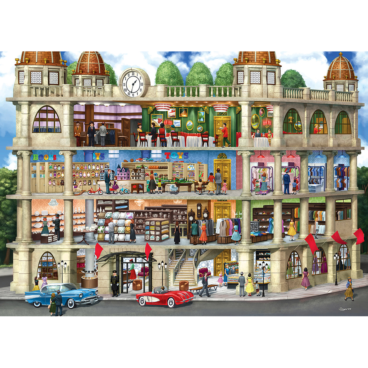 Inside Out Fields Department Store - 1000 Piece Jigsaw Puzzle by Masterpieces