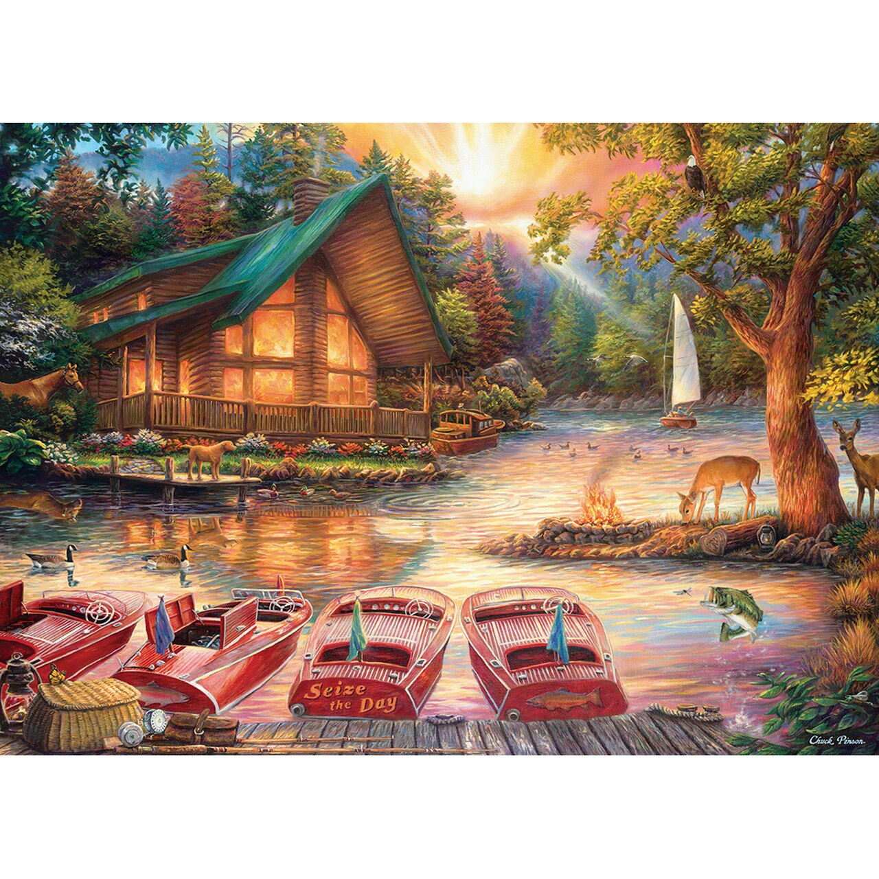 Chuck Pinson Gallery - Seize the Day 1000 Piece Jigsaw Puzzle by MasterPieces
