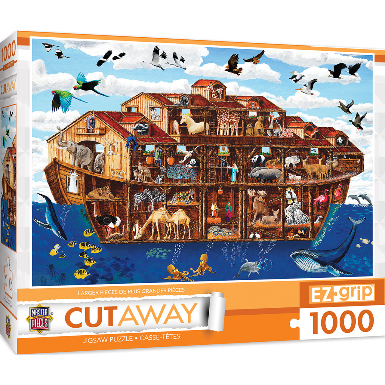 Cut-Aways Noah's Ark EZ Grip Large 1000 Piece Jigsaw Puzzle by Masterpieces