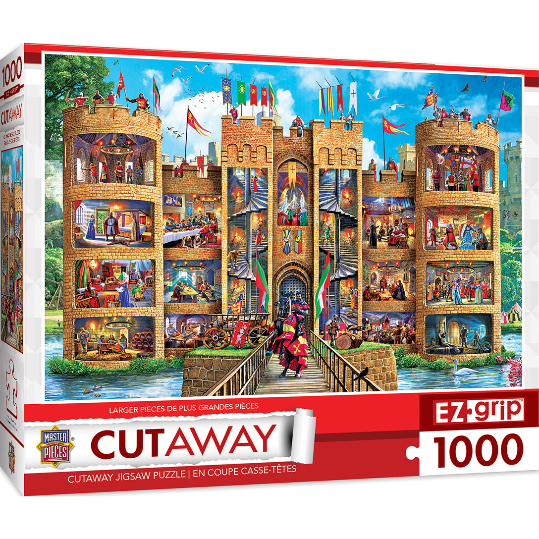Cut-Aways Medieval Castle EZ Grip 1000 Piece Jigsaw Puzzle by MasterPieces