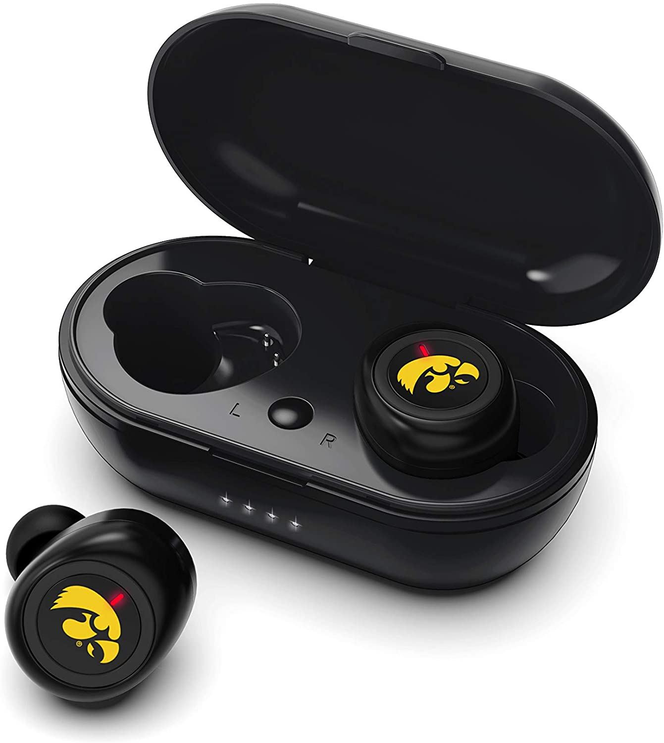 Iowa Hawkeyes True Wireless Bluetooth Earbuds w/Charging Case by Prime Brands