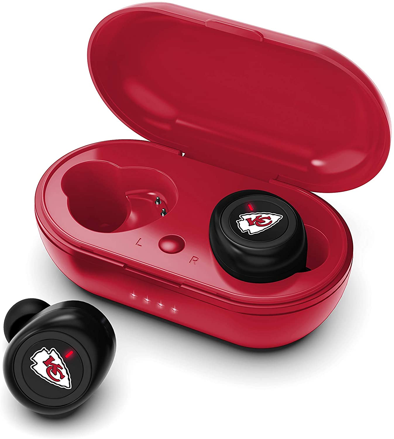 Kansas City Chiefs True Wireless Bluetooth Earbuds w/Charging Case by Prime Brands
