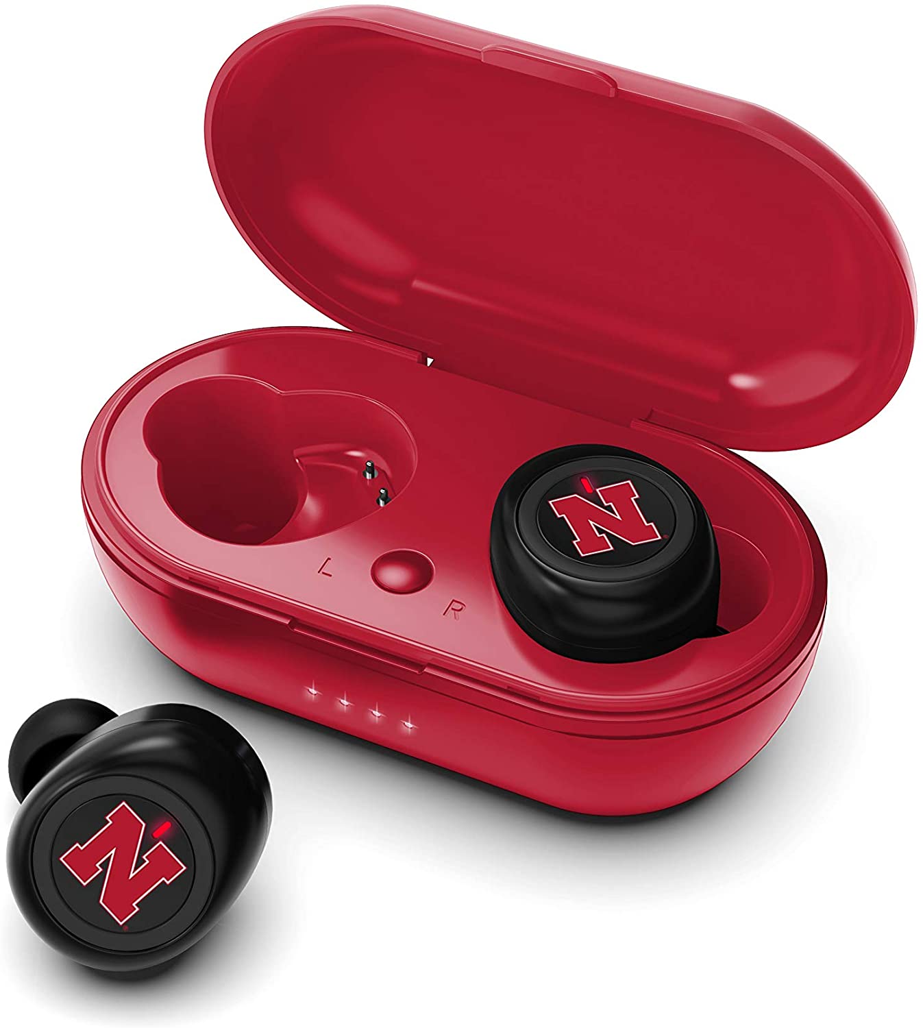 Nebraska Cornhuskers True Wireless Bluetooth Earbuds w/Charging Case by Prime Brands