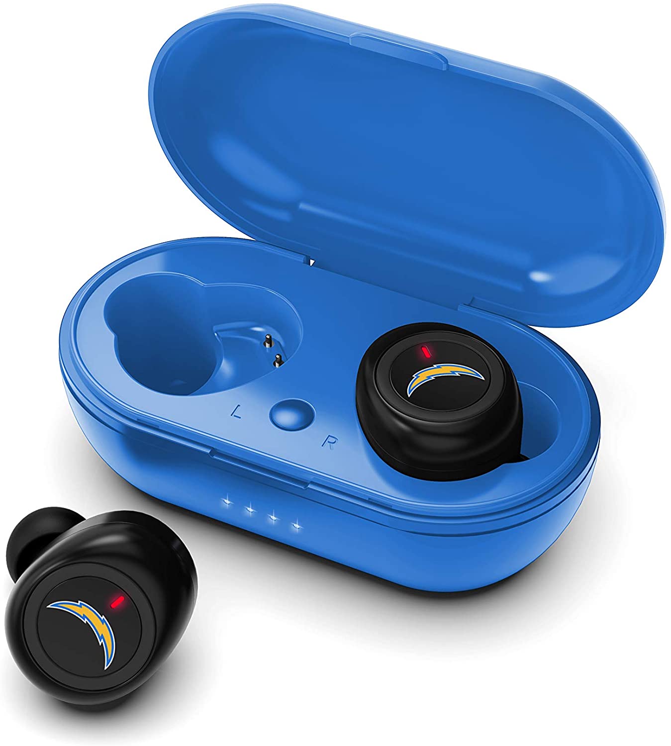 Los Angeles Chargers True Wireless Bluetooth Earbuds w/Charging Case by Prime Brands