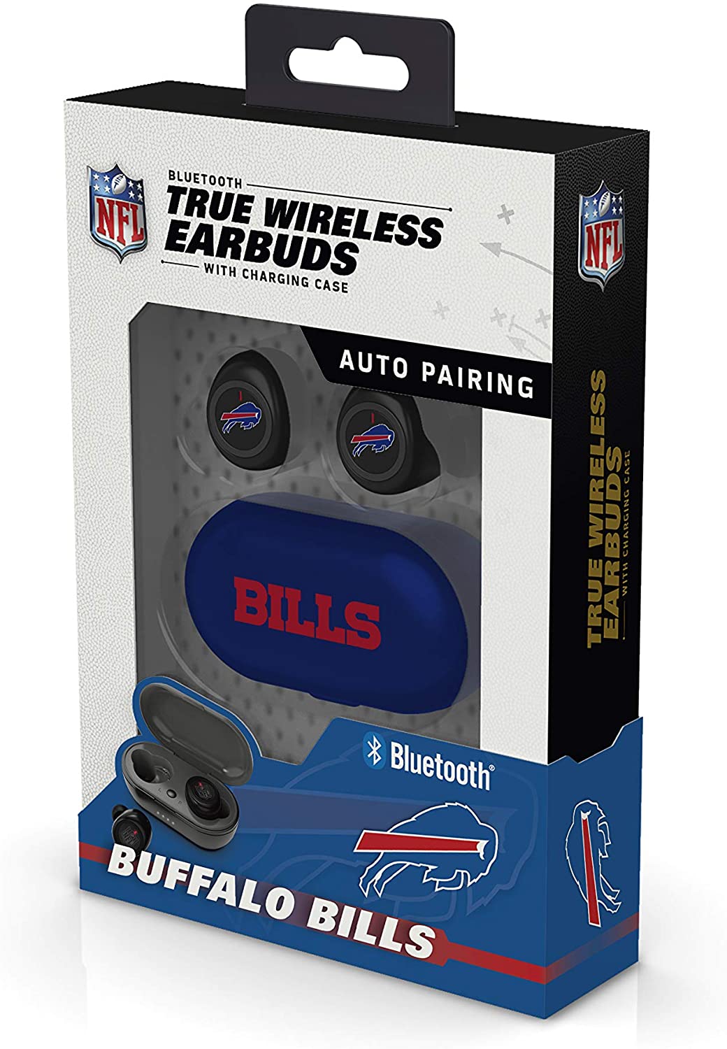 Buffalo Bills True Wireless Bluetooth Earbuds w/ Charging Case by Soar