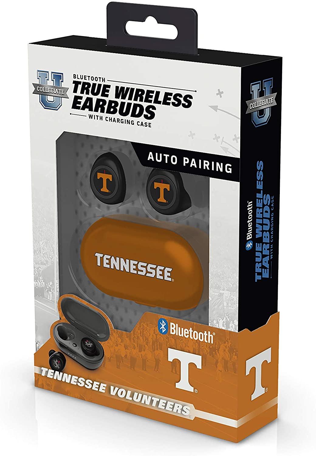 Tennessee Volunteers True Wireless Bluetooth Earbuds w/Charging Case by Prime Brands