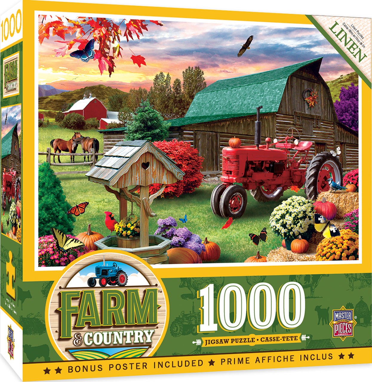 Farm Country - Harvest Ranch 1000 Piece Linen Jigsaw Puzzle by Masterpieces