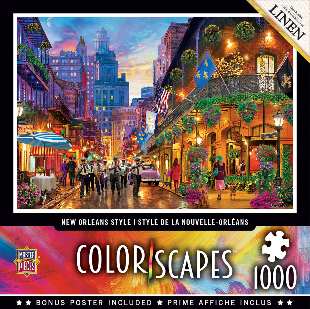 Colorscapes - New Orleans Style - 1000 Piece Linen Jigsaw Puzzle by Masterpieces
