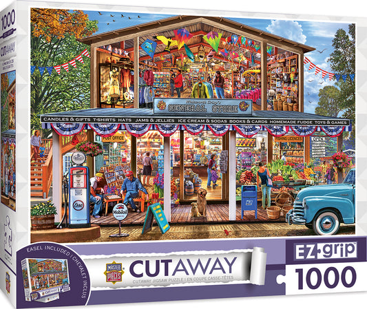 Cut Aways -Hometown Market - EZ Grip 1000 Piece Jigsaw Puzzle by MasterPieces