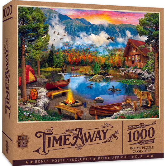 Time Away - Sunset Canoe 1000 Piece Jigsaw Puzzle by Masterpieces