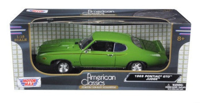 1969 Pontiac GTO Judge Green 1/18 Diecast Car Model by Motormax
