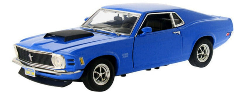 1970 Ford Mustang Boss 429 Dark Blue "Timeless Classics" Series 1/18 Diecast Model Car by Motormax