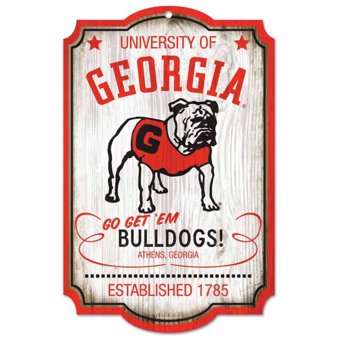 Georgia Bulldogs 11" x 17" Wood Vault Sign by Wincraft
