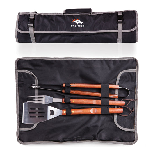 Denver Broncos 3 piece BBQ Tote & Grill Set by Picnic Time