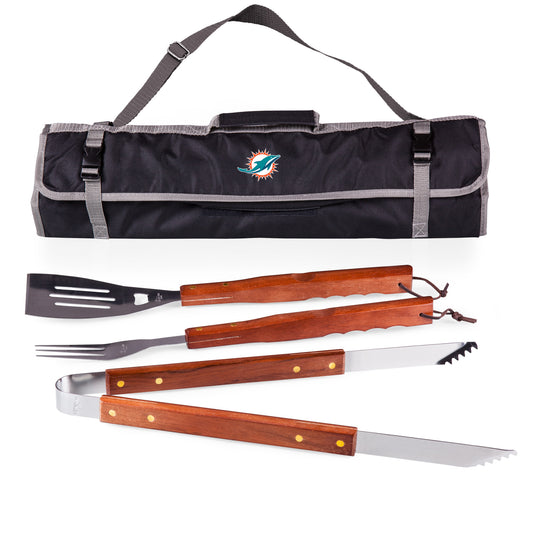 Miami Dolphins 3 piece BBQ Tote & Grill Set by Picnic Time