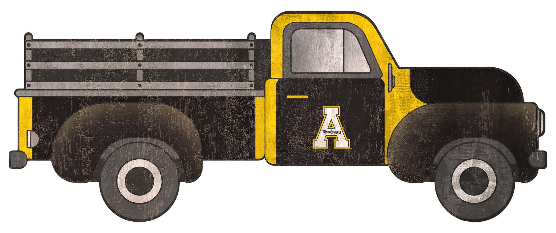 Appalachian State Mountaineers 15" Truck Sign, distressed design with team logo. Made in USA, ready to hang, indoor use