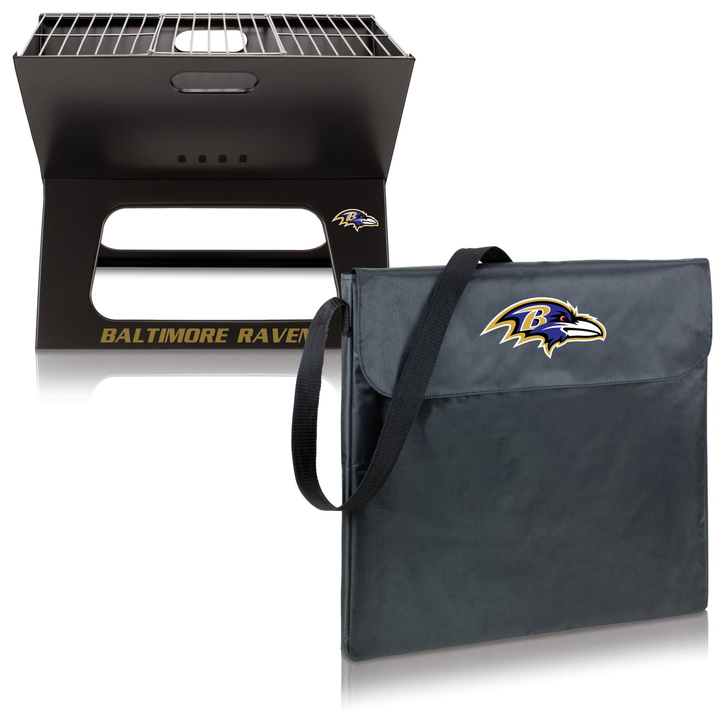 Baltimore Ravens - X-Grill Portable Charcoal BBQ Grill, (Black) by Picnic Time