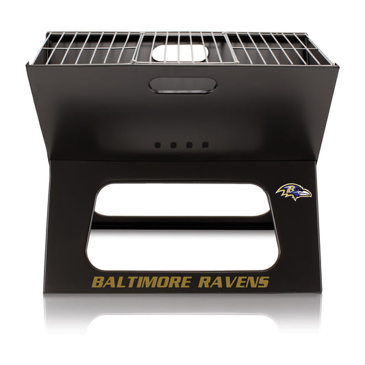 Baltimore Ravens - X-Grill Portable Charcoal BBQ Grill, (Black) by Picnic Time