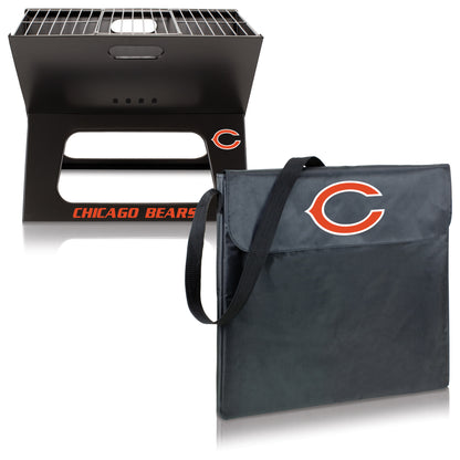 Chicago Bears - X-Grill Portable Charcoal BBQ Grill, (Black) by Picnic Time