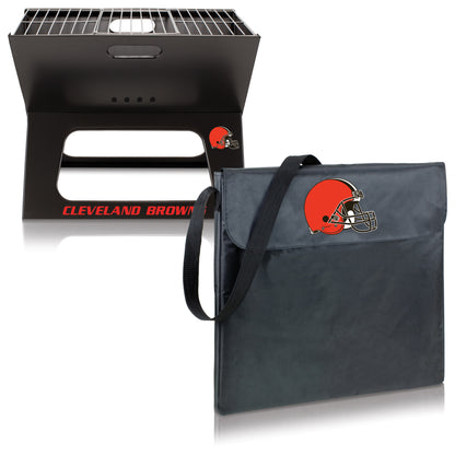 Cleveland Browns - X-Grill Portable Charcoal BBQ Grill, (Black) by Picnic Time