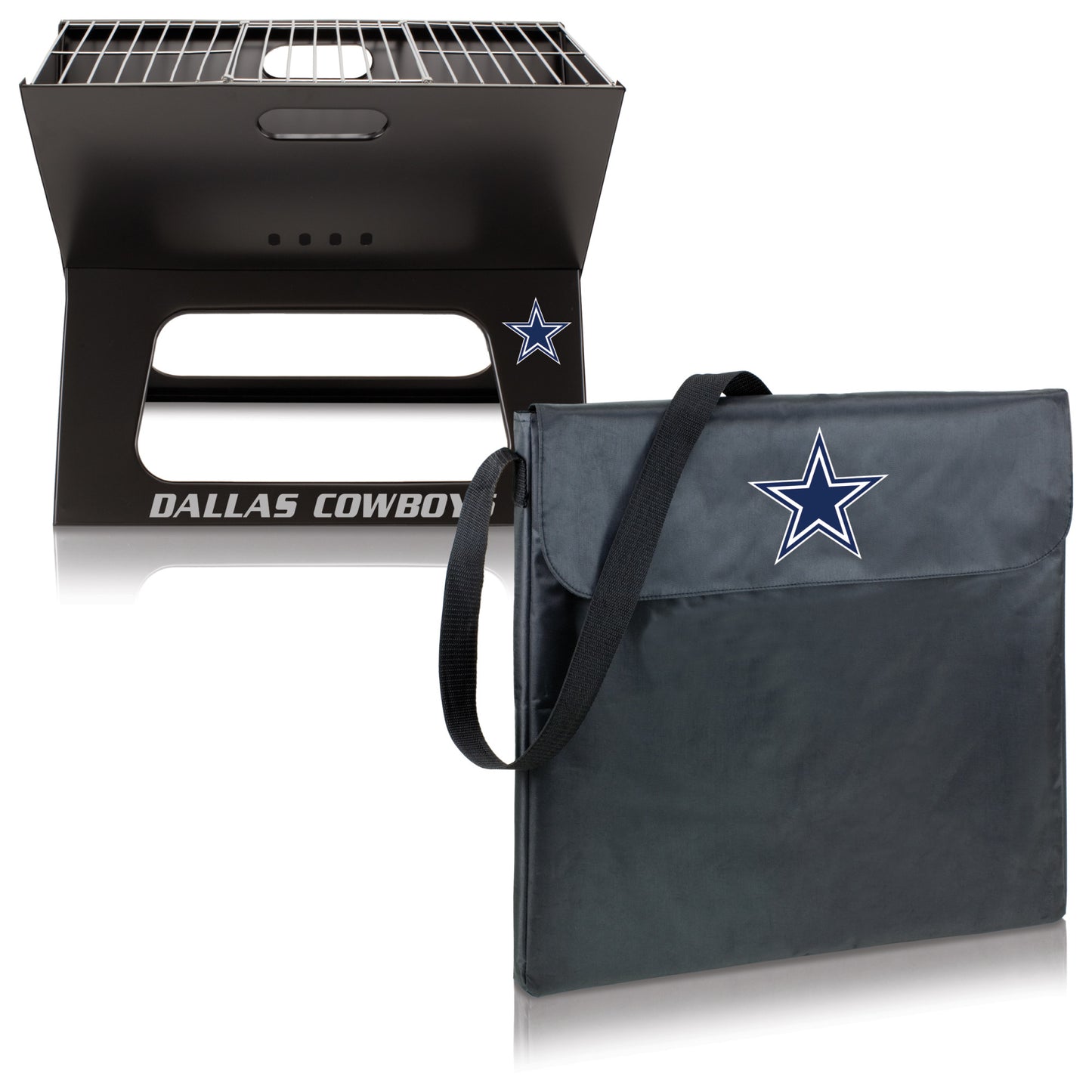 Dallas Cowboys - X-Grill Portable Charcoal BBQ Grill, (Black) by Picnic Time