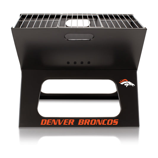 Denver Broncos - X-Grill Portable Charcoal BBQ Grill, (Black) by Picnic Time