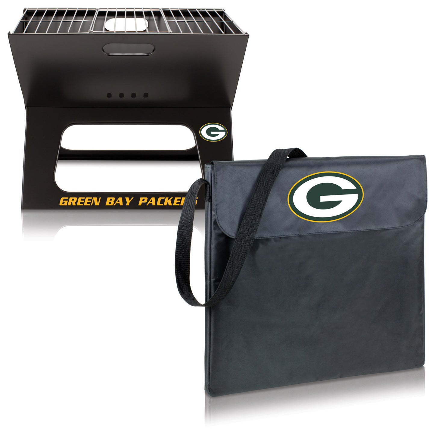 Green Bay Packers - X-Grill Portable Charcoal BBQ Grill, (Black) by Picnic Time