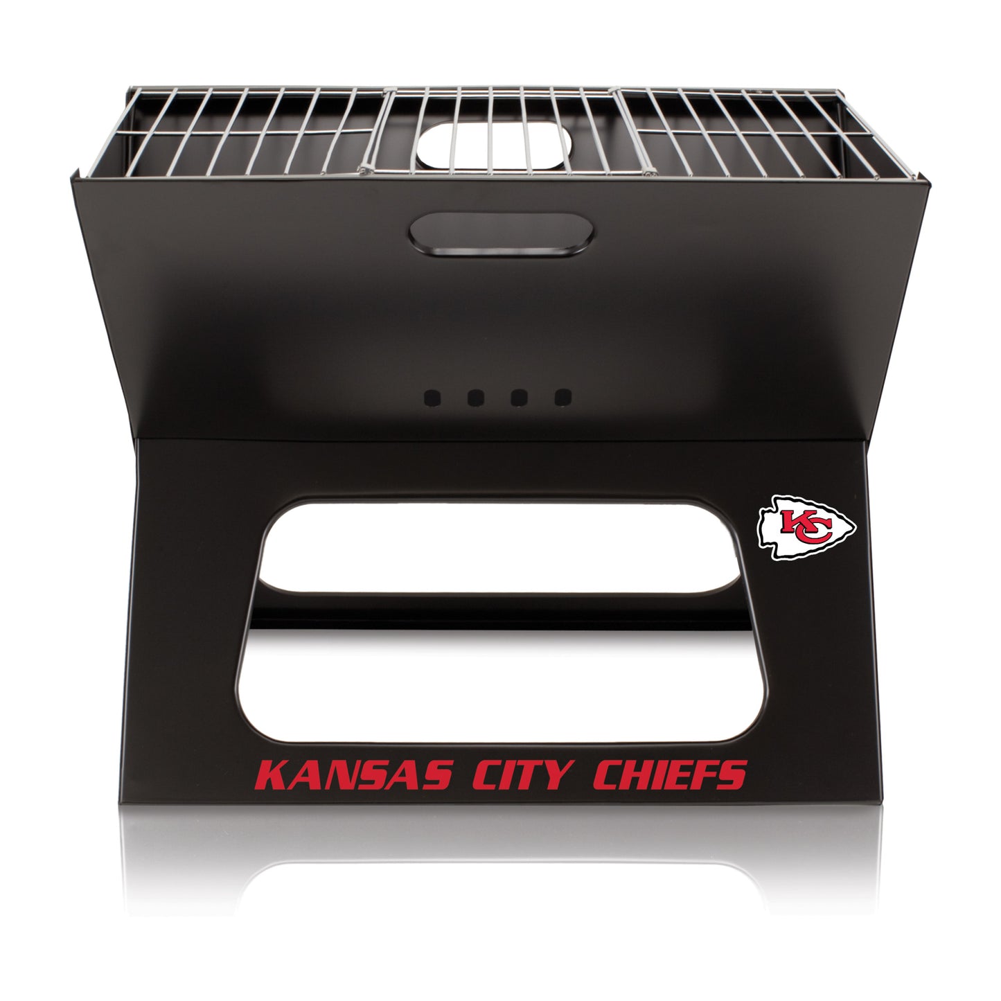 Kansas City Chiefs - X-Grill Portable Charcoal BBQ Grill, (Black) by Picnic Time