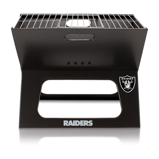 Las Vegas Raiders - X-Grill Portable Charcoal BBQ Grill, (Black) by Picnic Time