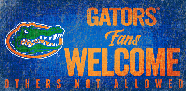 Florida Gators Fans Welcome 6" x 12" Sign by Fan Creations