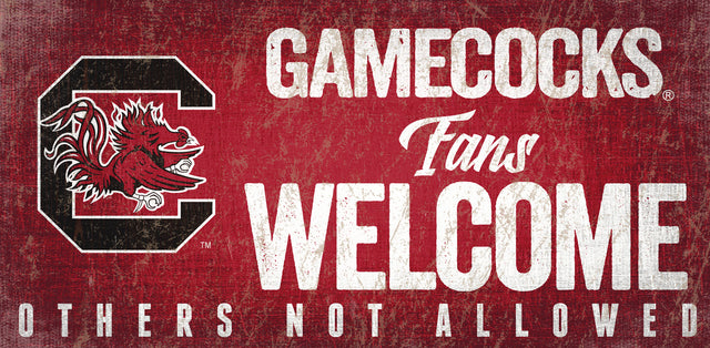 South Carolina Gamecocks Fans Welcome 6" x 12" Sign by Fan Creations