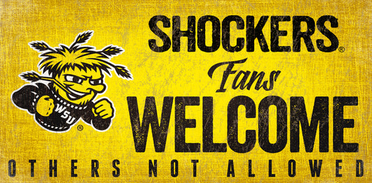 Wichita State Shockers Fans Welcome 6" x 12" Sign by Fan Creations