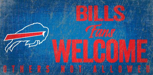Buffalo Bills Fans Welcome 6" x 12" Sign by Fan Creations