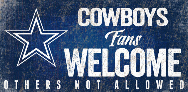 Dallas Cowboys Fans Welcome 6" x 12" Sign by Fan Creations
