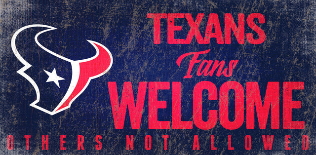 Houston Texans Fans Welcome 6" x 12" Sign by Fan Creations