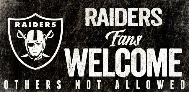 Las Vegas Raiders Fans Welcome 6" x 12" Sign by Fan Creations