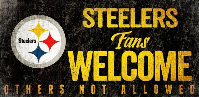 Pittsburgh Steelers Fans Welcome 6" x 12" Sign by Fan Creations