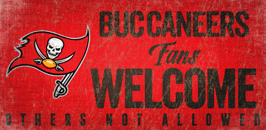 Tampa Bay Buccaneers Fans Welcome 6" x 12" Sign by Fan Creations