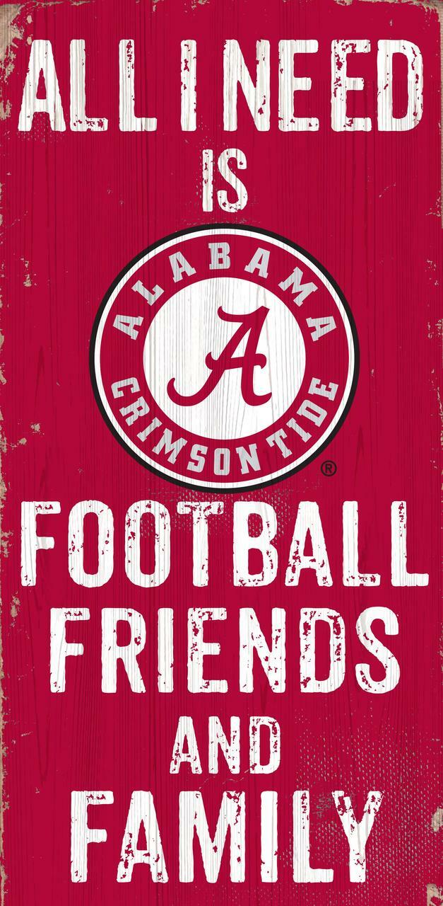 Alabama Crimson Tide 6x12 Football Friends and Family Sign by Fan Creations