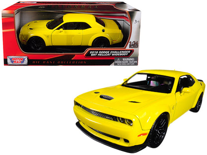 Motormax 2018 Dodge Challenger SRT Hellcat Widebody yellow 1:24 diecast collectible car model