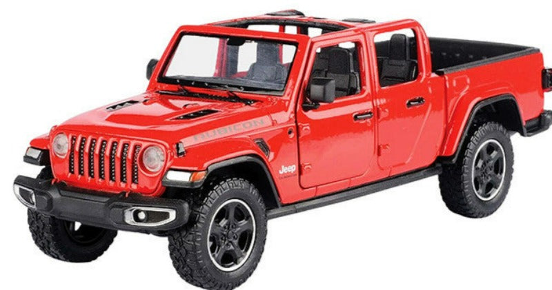 2021 Jeep Gladiator Rubicon (Open Top) Pickup Truck Red 1/24-1/27 Diecast Model Car by Motormax