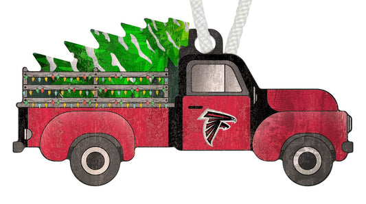 Atlanta Falcons Christmas Truck Ornament by Fan Creations