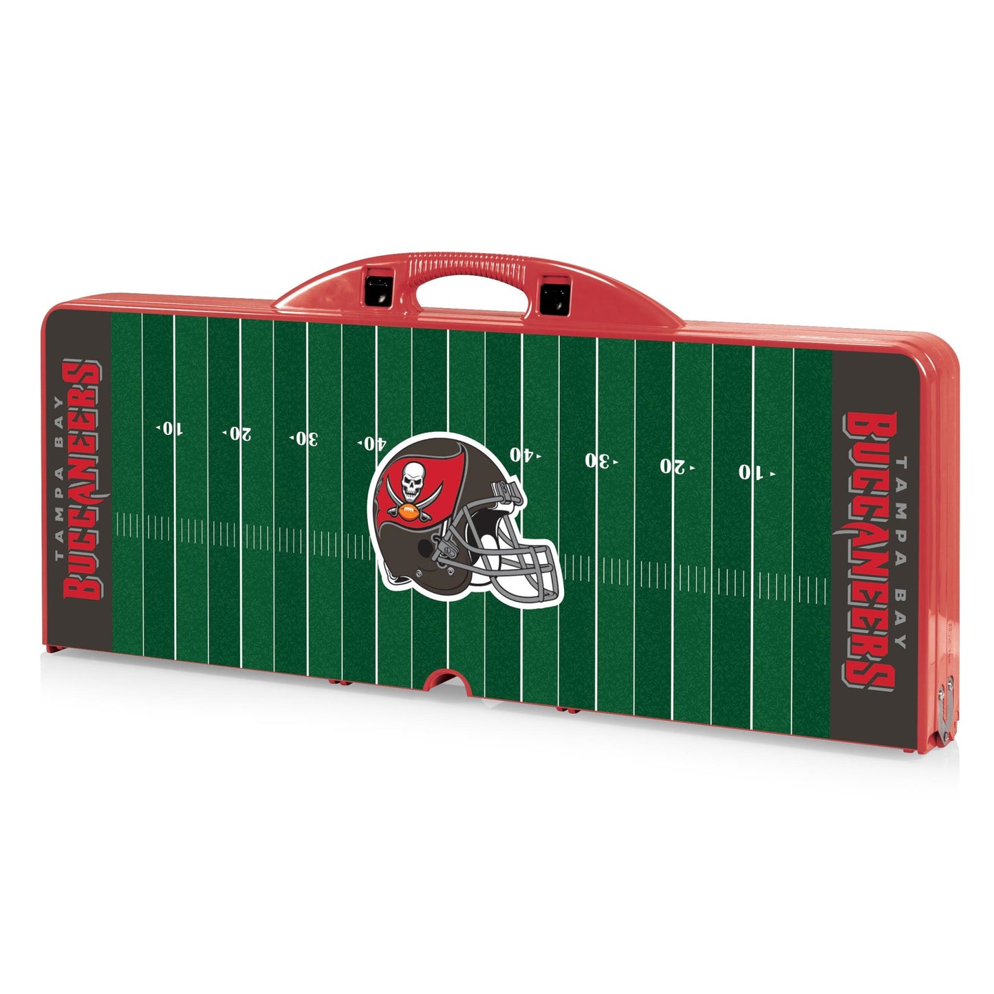 Tampa Bay Buccaneers Portable Camping / Picnic / Tailgating Red Folding Table with Seats by Picnic Time