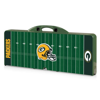 Green Bay Packers Portable Camping / Picnic / Tailgating Folding Table with Seats by Picnic Time