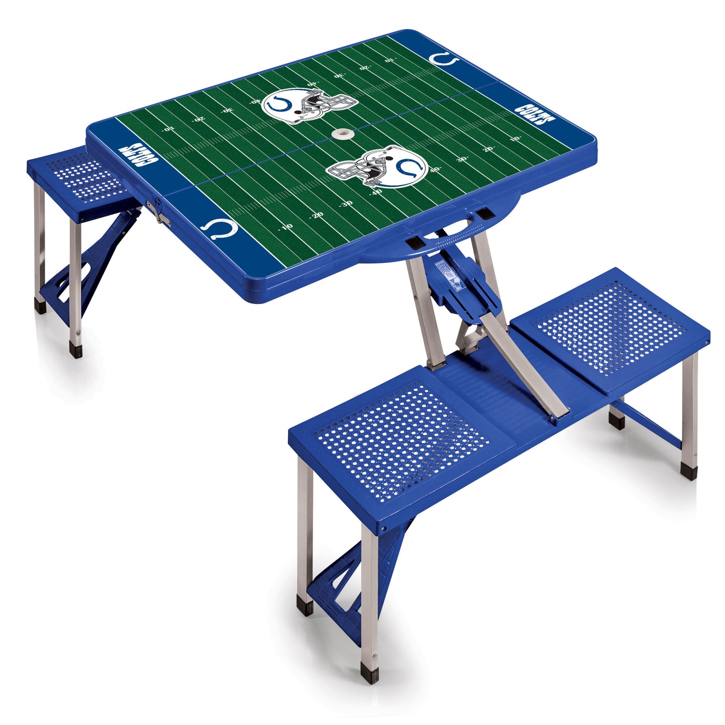 Indianapolis Colts Portable Camping / Picnic / Tailgating Folding Table with Seats by Picnic Time